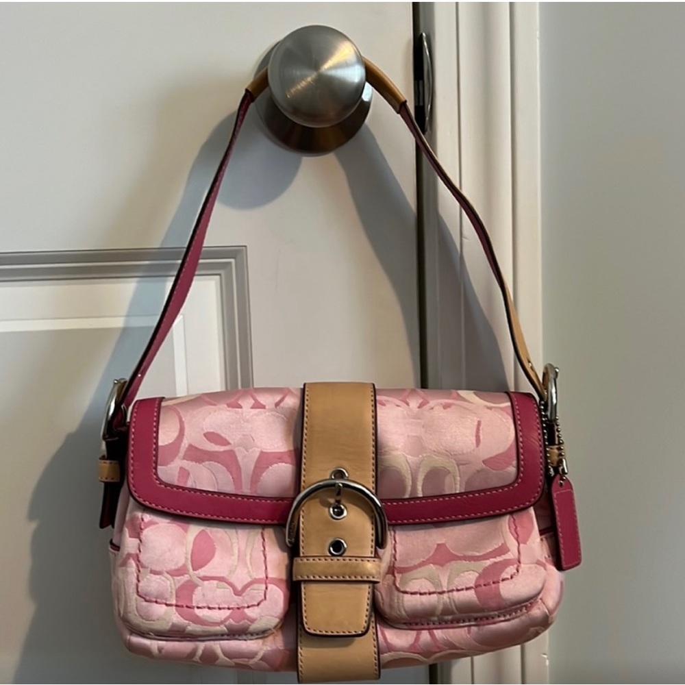 Pink Coach shoulder bag